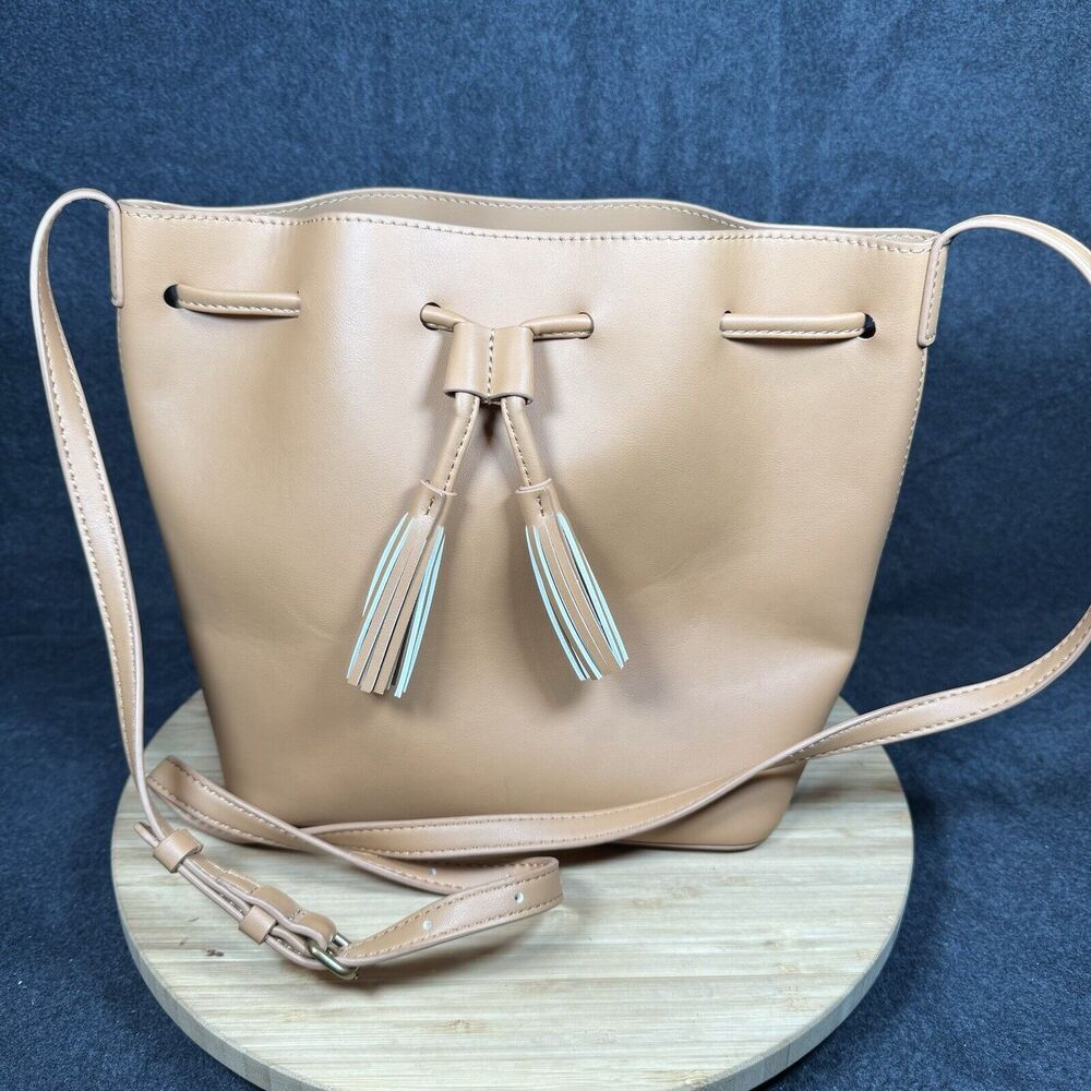 J.Crew Bag Bucket Drawstring Tote Crossbody Camel Style # L1858